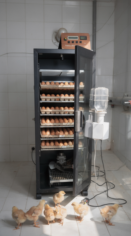دستگاه جوجه کشی دیجیتالی خانگی تیکا 210 عددی (بخارساز دار)